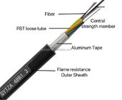 48 Cores GYTZA / GYTZS Outdoor Armored Flame retardant cables Stranded Loose Tube LSZH Jacket Fiber Optic Cable