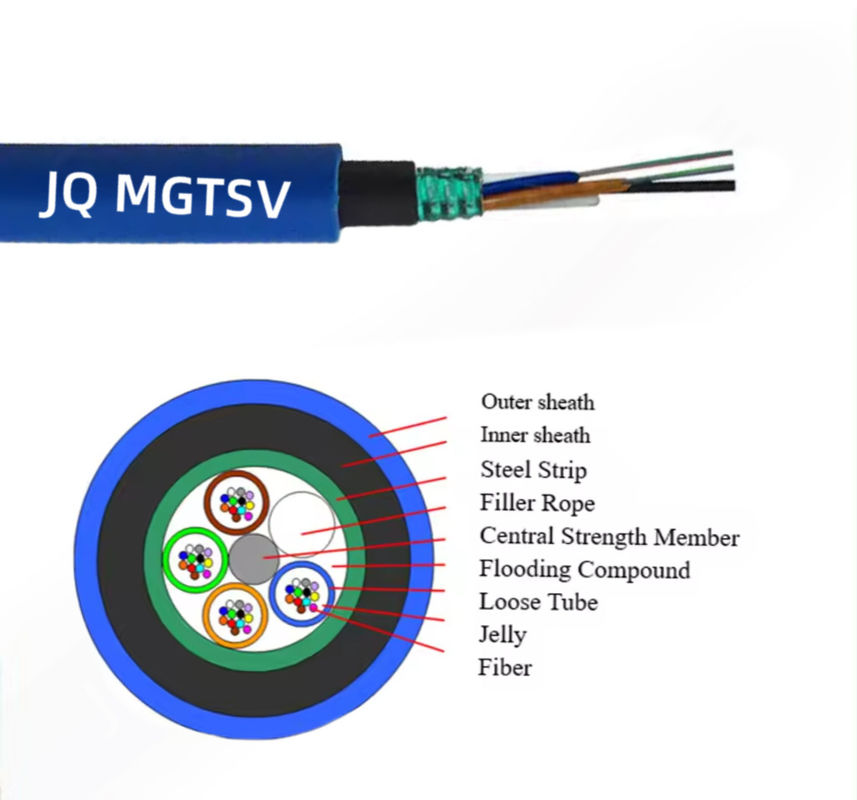 2-144 Cores Flame Retardant Mining Fiber Optical Cable MGTSV