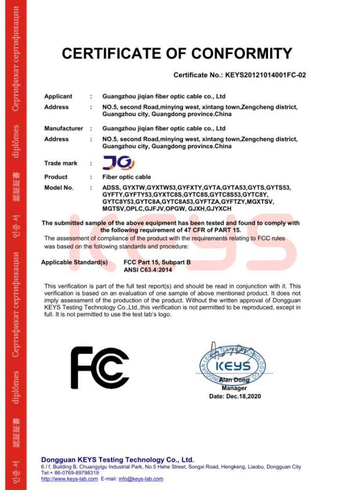 야외 지하 케이블 GYTA GYFTA 4-288 코어 144 코어 광섬유 케이블 5