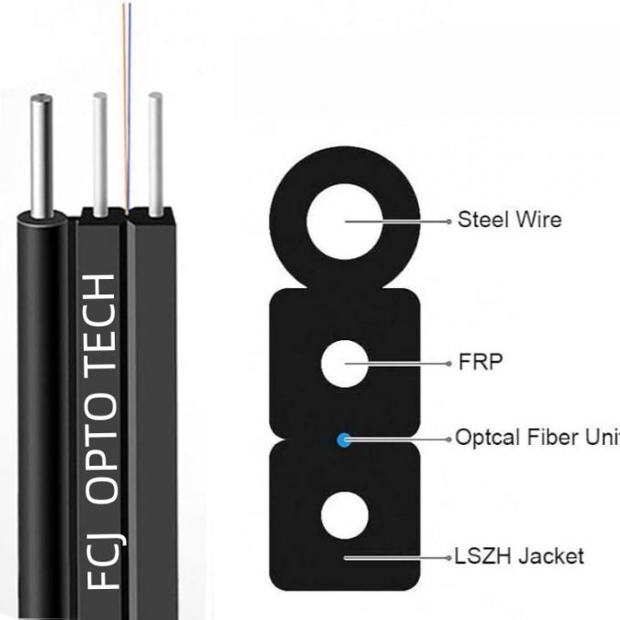 FTTH INDOOR OUTDOOR GJYXCH 광섬유 드롭 케이블 FRP 1 2 4 코어 광섬유 케이블 4