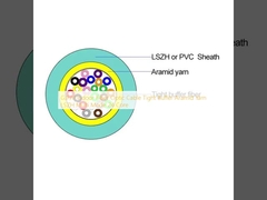 GJFJV 실내 광섬유 케이블 튼튼한 버퍼 아라미드 가arn LSZH 멀티 모드 24 코어