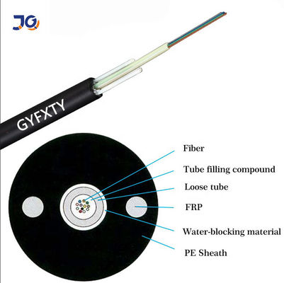 HDPE Sheath  GYFXTY FRP 4core Outdoor Fiber Optic Cable