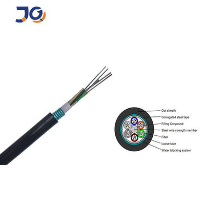 GYTS Outdoor Armored Fiber Optic Cable Single Mode 24 48 Core HDPE Jacket