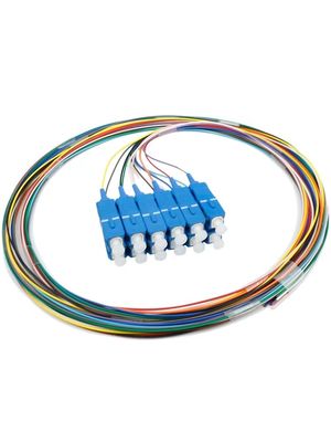 12 Cores SC UPC Fiber Optic Pigtail 0.9mm Multimode Cable for FTTH FTTB Network Applications