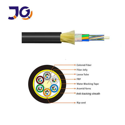 ADSS Single Jacket Aerial Single Mode Fiber Optic Cable Aramid Strengthened FTTx Telecom