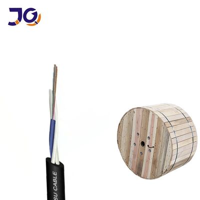 Two FRP Aerial 12 Core ASU 80 Drop Fiber Optic Cable GYFFY Outdoor FTTH Cable Factory Price