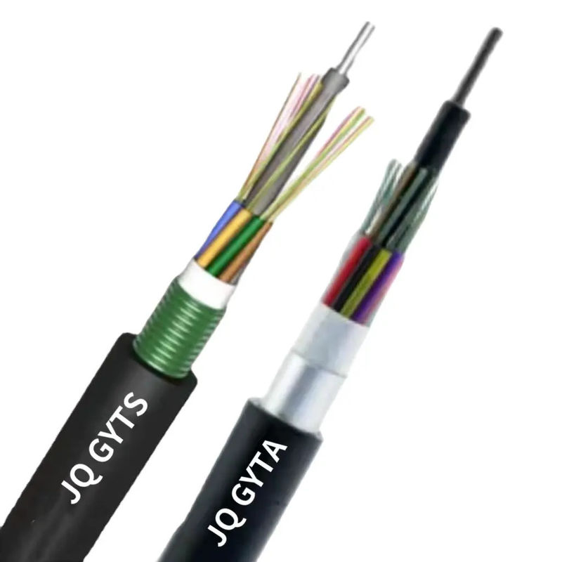 GYTS Outdoor Armored Fiber Optic Cable Single Mode 24 48 Core HDPE Jacket