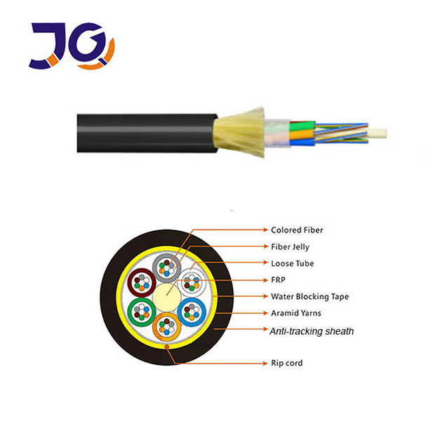 ADSS Single Jacket Aerial Single Mode Fiber Optic Cable Aramid Strengthened FTTx Telecom