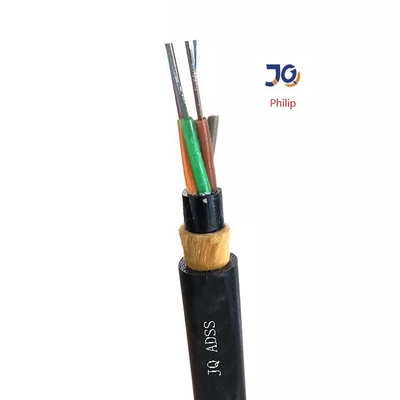 Aramid 털실을 가진 금속 단 하나/두 배 재킷 다 핵심 ADSS 광학 섬유 케이블 없음
