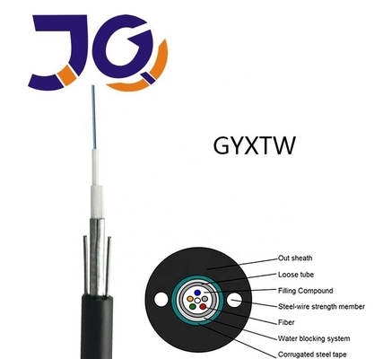 2 4 6 8 10 12 24 핵심 GYXTW 케이블은 단일모드 광섬유 케이블을 강화했습니다