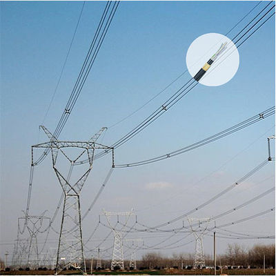 광섬유 케이블 단일 모드 24 코어 ADSS 스판 100m 광섬유 케이블