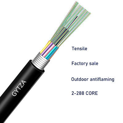 야외 G652D GYTZA 싱글 모드 4c 12c 36c 72c 96c 불 retardant 광섬유 케이블