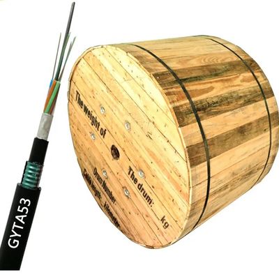 지하에 직접 묻혀있는 FRP 강도 구성원 횡단 장갑 광섬유 케이블 GYFTA53