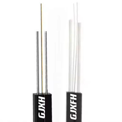 2 코어 4 코어 FTTH 광섬유 케이블 평면 케이블 GJXH/GJXFH 철선 또는 FRP