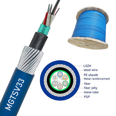 공장 LSZH MGTSV33 강철선 장갑 광업 광섬유 케이블 불 retardant G652D 파란색 광 케이블 광산