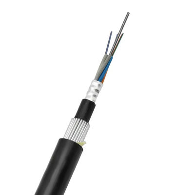 야외 광섬유 케이블 수중 GYTA33 장갑 시일 와이어 광섬유 케이블 12 24 48 96 144 코어 직선 매장 광섬유