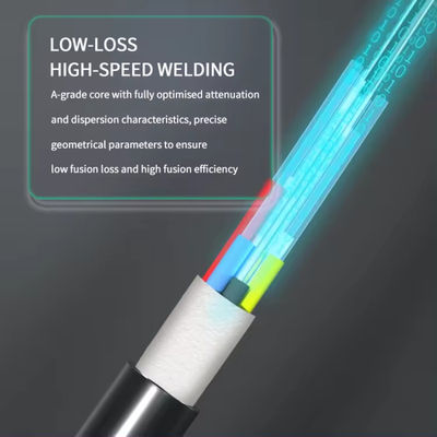 외관 비 금속 96 코어 에어리얼 튜트 G652D GYFTY 광섬유 케이블 FRP