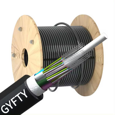 외관 비 금속 96 코어 에어리얼 튜트 G652D GYFTY 광섬유 케이블 FRP