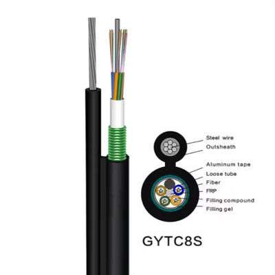 72 코어 장갑 GYTC8S 케이블 단일 모드 섬유 Fig8 광섬유 케이블