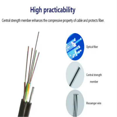 OEM 144 코어 아웃도어 광섬유 항공 케이블 강철 와이어 스트랜드 자부장 그림 8 GYTC8S 광섬유 케이블