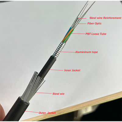 24 Core GYTA33 GYFTY33 Underwater Armored Loose Tube Fiber Optic Cable