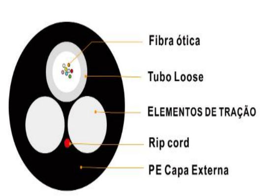 ASU 광섬유 케이블 ASU Span 80m 100m 200m 4 6 8 코어 12 힐로스 광섬유 케이블 G652 케이블