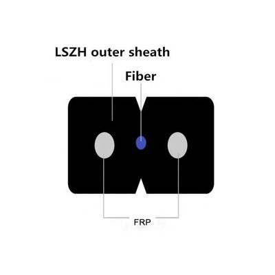 FTTH 드롭 케이블 1 코어 G657A1 LSZH 실내 드롭 케이블 GJXFH-1B6