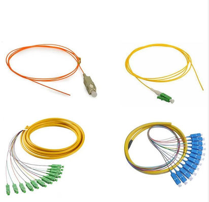 12 코어 SC UPC 광섬유 피그테일 0.9mm 멀티모드 케이블, FTTH FTTB 네트워크 응용 분야