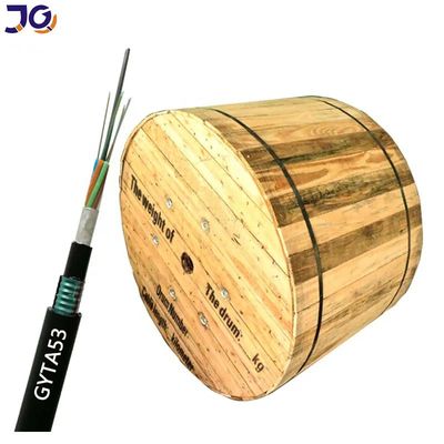 GYTA53 4 144 Core Outdoor Armored Fiber Optic Cable Direct Burial Communication Cable