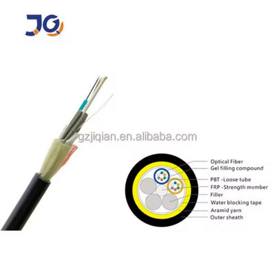중국 케이블 공급자 ADSS 단일 자켓 48 코어 단일 또는 멀티 모드 FRP 1.5mm 100m 스판 길이 광섬유 케이블