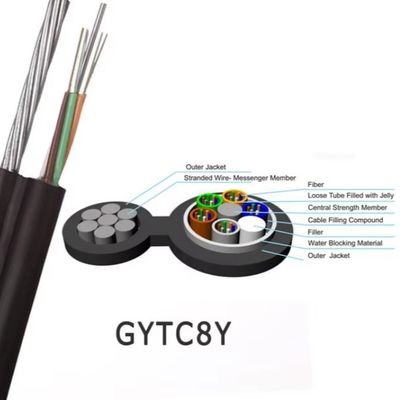 GYTC8S 그림 8 광섬유 케이블 48/96 코어 외관 단일 모드 G652D