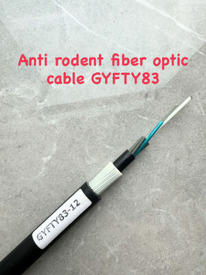 GYFTY83 Anti-Rodent Armored FRP Strength Member 12 24 48Core Fiber Optic Cable