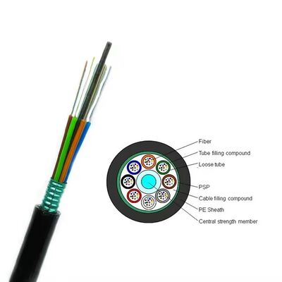 GYTS 장갑 광섬유 케이블 288 코어 단일 모드 실외 지하 직접 매설 광케이블 강 테이프 보강