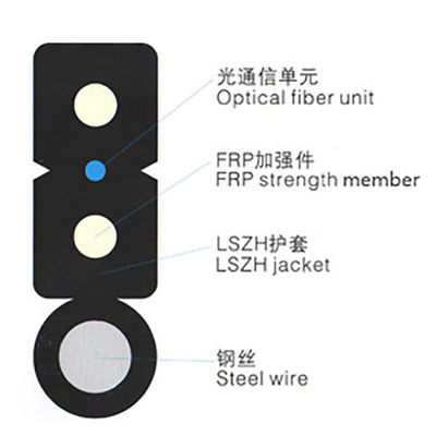 야외 그주리스프치 G657 G652D 섬유 프트스 드롭 케이블 본인 지지