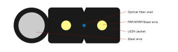 LSZH 덮개 G657A GJYXCH 2 핵심 드롭 케이블