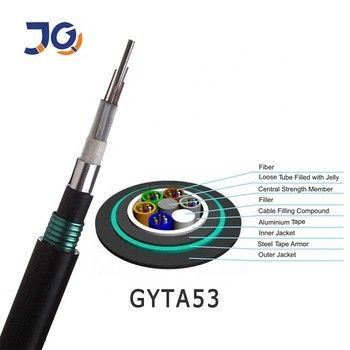 GYTA53 광섬유 케이블 48 96 코어 알루미늄 장갑 직장 매장 유관