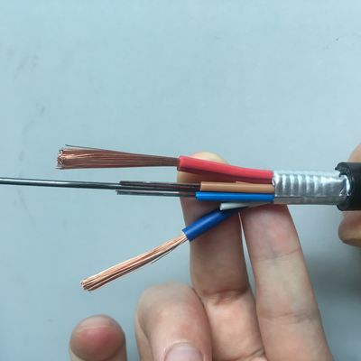 2 구리 동력선 OPLC와 G652D 6 핵심 하이브리드 광섬유 케이블