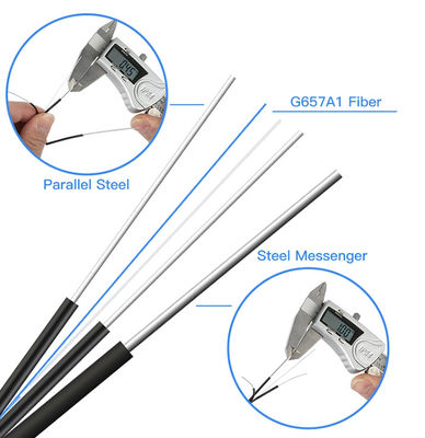 검은 그주리스프치 드롭 와이어 케이블 2F G657A1 섬유 FRP 강도