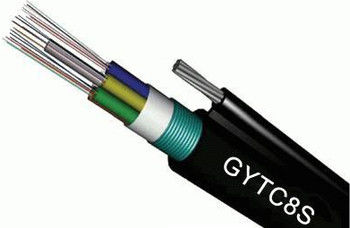 GYTC8S 48 코어 강선 포함 공중 광섬유 케이블