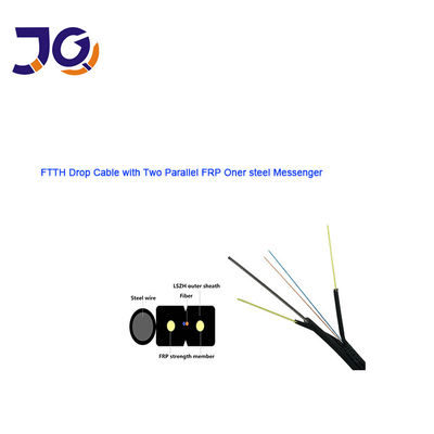 FTTH 섬유 드롭 케이블 G657A2 드롭 케이블 De Fibra OFC 1/2/4 스레드