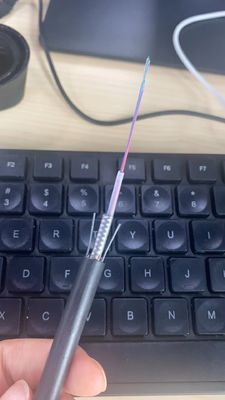 GYXTW G652D는 야외인 한 개의 재킷 12 핵심 광섬유 케이블을 강화했습니다