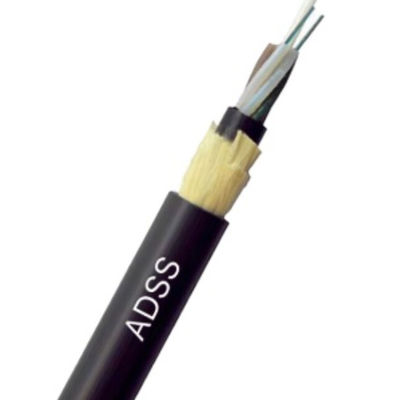 옥외 공중 ADSS 24 섬유 100m 경간 단일 모드 광섬유 케이블