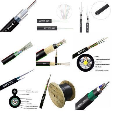 기갑 12개의 핵심 GYTC8S 섬유 숫자 8 케이블 머리 위 신청 강철 기갑