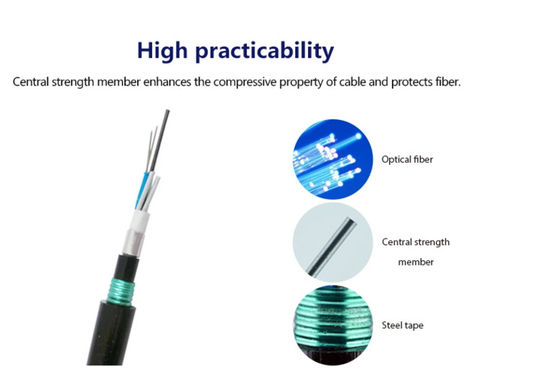 두 배 칼집 GYTA53 지하 광섬유 케이블 직접적인 묻힌 물 저항하는