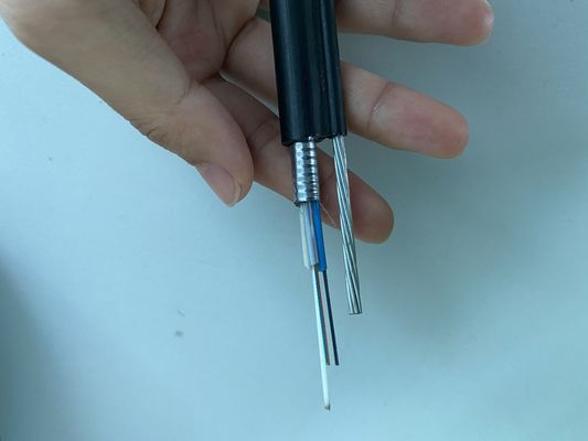 철강선 강도 GYTC8S 숫자 8 광섬유 케이블 PE 칼집