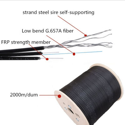 야외 1000m/Roll FTTH 광 섬유용 드롭 케이블 G652B