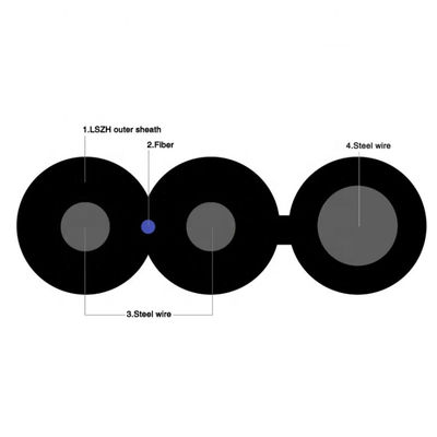 YOFC Frp G657a FTTH 광 섬유용 드롭 케이블 4 핵심