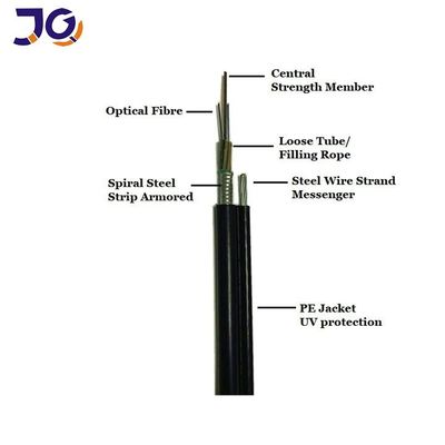 GYTC8S는 8벌 공기 광섬유 케이블 PE 재킷을 그림으로 나타냅니다