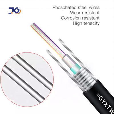 야외 단일모드 G652D 4 6 8 12 16 24 핵심은 강선 피브라 옵틱 그리스트더블유와 파이버 광 케이블을 강화했습니다